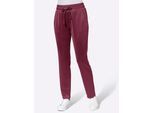 Schlupfhose CLASSIC BASICS, Damen, Gr. 24, Kurzgrößen, rot (bordeaux), 95% Polyester, 5% Elasthan, unifarben, lang, Hosen Schlupfhose
