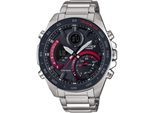 Smartwatch CASIO EDIFICE "ECB-900DB", silber (silberfarben, schwarz, silberfarben), Smartwatches, Herren, Smartwatch, Solaruhr, Armbanduhr, Herrenuhr, Android, iOS, Edelstahlarmband