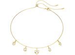 Kette mit Anhänger SWAROVSKI "Schmuck Geschenk Imber Halskette", gold (gelbgoldfarben, kristallweiß), Halsketten, Damen, Metall, L: 49, mit Swarovski Zirkonia (synth.)
