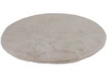 Fellteppich "Tender" Gr. 9, beige (creme), H:26mm Ø:120cm, Kunstfaser, SCHÖNER WOHNEN-KOLLEKTION, Teppiche, Fellteppich, besonders weich durch Microfaser, Kunstfell, waschbar, Wohnzimmer
