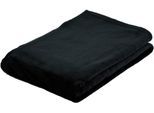 Wohndecke GÖZZE "Memphis", schwarz, B:220cm L:240cm, Polyester, Wohndecken, Wohndecke, in tollen Unifarben, Kuscheldecke