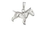 Kettenanhänger JOBO "Anhänger Bullterrier Hund", silber (silber 925), Schmuckanhänger, Damen, Silber 925 (Sterlingsilber), Kettenanhänger, 925 Silber