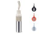 Isolierflasche EMSA "beYou Flip", grau, H:31,4cm, Edelstahl, Polypropylen (PP), Silikon, Trinkflaschen, Isolierflasche, mit Flip-Verschluss und Trageband, 100% dicht, spülmaschinengeeignet