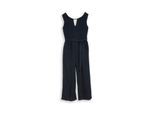 TOM TAILOR Damen Jumpsuit mit Leinenanteil, blau, Uni, Gr. 40