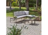 Luca Bessoni , Braun, Grau , Metall, Kunststoff, Textil , Füllung: Komfortschaum,Komfortschaum , 154.5x215 cm , geeignet für Balkon , Gartenmöbel, Loungemöbel, Loungegarnituren