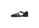 Sandale HENRY STEVENS "Wallace FSI", Herren, Gr. 44, rot (bordeaux), Kalbsleder, Schuhe Sandale