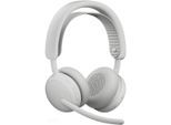 LOGITECH Wireless-Headset "Zone Wireless 2 ES for Business (Teams Version)", grauweiß, B:18,36cm H:18,52cm T:7,3cm, Kopfhörer