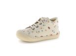 Lauflernschuh NATURINO "COCOON CALF", Jungen, Gr. 24, sanftes weiß, Leder, geblümt, Schuhe Lauflernschuh, Babyschuh, Sneaker, Größenschablone zum Download