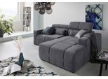 Ecksofa DOMO COLLECTION "BRANDON inkl. Kopfteilverstellung, 214x100x80 cm, L-Form", grau, B:214cm H:80cm T:175cm, 92% Polyester 8% Nylon, Sofas, Ecksofa, Mit Kopfteilverstellung, auch in Leder und Cord, L-Form