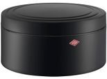 Keksdose WESCO "Classic Line - Gebäckdose", schwarz (mattschwarz), H:12,4cm Ø:24cm, Stahlblech, Lebensmittelaufbewahrungsbehälter, Keksdose, Dose mit Deckel & Kunststoffring / schließt dicht, 4 L