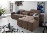 Ecksofa DOMO COLLECTION "BRANDON 289x177x80 cm, whlw. mit Sitztiefenverstellung, L-Form", braun (cappucino), B:289cm H:80cm T:175cm, Luxus-Microfaser in Antikleder-Optik (100% Polyester);Luxus-Microfaser (100% Polyester);Kunstleder SOFTLUX, Sofas, Ecksofa, mit Kopfteilverstellung, wahlweise Sitztiefenverstellung, L-Form