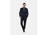 Anzug THOMAS GOODWIN "Anzug", Herren, Gr. 24, Untersetztgrößen, blau (navy), 100% Wolle, unifarben, regular fit, Anzüge, im Modern-Fit