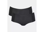 Panty SLOGGI "ZERO Microfibre 2.0", Damen, Gr. XS, schwarz, Single Jersey, Obermaterial: 76% Polyamid, 24% Elasthan, körpernah, Unterhosen Panty, nahtlos, gewellte Abschlüsse hinten, Microfaser