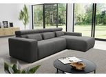 Ecksofa DOMO COLLECTION "BRANDON 289x177 cm, belastbar bis 140 kg/Sitz, L-Form", grau, B:289cm H:80cm T:175cm, Luxus-Microfaser in Antikleder-Optik (100% Polyester);Luxus-Microfaser (100% Polyester);Kunstleder SOFTLUX, Sofas, Ecksofa, ohne Sitztiefenverstellung, Cord, grau