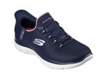 Skechers Summits - Diamond Dream Textil Damen Sneakers Navy/Pink Standard
