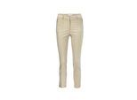 7/8-Hose GOLDNER "Kurzgröße Elastische Hose mit extra Nähten", Damen, Gr. 23, K-Gr, beige (stein), Obermaterial: 67% Baumwolle CO. 28% Polyamid PA. 5% Elasthan EL., normal, Hosen 7/8-Hose, Ohne