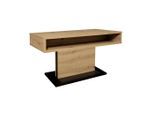 Mid.you , Schwarz, Eiche Artisan , Metall, Holzwerkstoff , rechteckig , 58-77x60x110 cm , DIN EN ISO 9001 , höhenverstellbar, offenes Fach ,