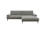Dieter Knoll Ecksofa, Grau, Metall, Ottomane rechts, L-Form, 284x184 cm, Fußauswahl, Stoffauswahl, Sitzqualitäten, seitenverkehrt erhältlich, Hocker Rücken echt, individuell planbar, haustierfreundlicher Bezug, Wohnzimmer, Sofas & Couches, Wohnlandschaften, Ecksofas