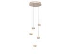 Led-Hängeleuchte Quiberon, Sand, Metall, rund,rund, warmweiß, 180 cm, RoHS, 3-fach schaltbar, Backlight-Effekt, Lampen & Leuchten, Innenbeleuchtung, Leuchten nach Räumen, Esstischlampen