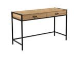 Carryhome Schreibtisch, Schwarz, Eiche Artisan, Metall, Holzwerkstoff, 2 Schublade(n) Schubladen, rechteckig, würfelförmig, eckig, 48x76x120 cm, Stauraum, Arbeitszimmer, Schreibtische, Bürotische