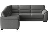 Ecksofa SIT & MORE "Montego", grau, B:255cm H:88cm T:225cm, 100% Polyester, Sofas, Ecksofa, wahlweise mit Bettfunktion und Schubkasten