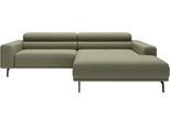 Ecksofa "Tossa, Modernes Design trifft smarte Funktione, Breite 258 cm", grün (turtle melange), B:258cm H:71cm T:217cm, 24% Polyester, 76% Polyacryl, SCHÖNER WOHNEN-KOLLEKTION, Sofas, Ecksofa, Motorischer Sitzvorzug, Kopfteil-Funktion & Saugroboter-Höhe
