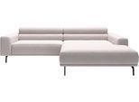 Ecksofa "Tossa, Modernes Design trifft smarte Funktione, Breite 258 cm", beige (weiß), B:258cm H:71cm T:217cm, 100% Polyester, SCHÖNER WOHNEN-KOLLEKTION, Sofas, Ecksofa, Motorischer Sitzvorzug, Kopfteil-Funktion & Saugroboter-Höhe
