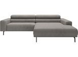 Ecksofa "Tossa, Modernes Design trifft smarte Funktione, Breite 258 cm", grau, B:258cm H:71cm T:217cm, 95% Polyester, 5% Nylon, SCHÖNER WOHNEN-KOLLEKTION, Sofas, Ecksofa, Motorischer Sitzvorzug, Kopfteil-Funktion & Saugroboter-Höhe