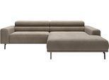 Ecksofa "Tossa, Modernes Design trifft smarte Funktione, Breite 258 cm", braun (taupe), B:258cm H:71cm T:217cm, 88% Polyester, 12% Polyacryl, SCHÖNER WOHNEN-KOLLEKTION, Sofas, Ecksofa, Motorischer Sitzvorzug, Kopfteil-Funktion & Saugroboter-Höhe