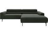 Ecksofa "Tossa, Modernes Design trifft smarte Funktione, Breite 258 cm", grün (oliv), B:258cm H:71cm T:217cm, 95% Polyester, 5% Nylon, SCHÖNER WOHNEN-KOLLEKTION, Sofas, Ecksofa, Motorischer Sitzvorzug, Kopfteil-Funktion & Saugroboter-Höhe