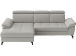 Ecksofa SIT & MORE "Vanity", grau (light grau), B:264cm H:84cm T:181cm, Sofas, Ecksofa, Inkl.Sitz-,Kopf-und Armteilverstellung