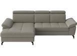Ecksofa SIT & MORE "Vanity", grau (delphine), B:264cm H:84cm T:181cm, Sofas, Ecksofa, Inkl.Sitz-,Kopf-und Armteilverstellung