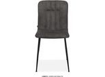 Esszimmerstuhl OMG DESIGN "Loreto", anthrazit, schwarz, anthrazit, B:44,5cm H:81,5cm T:57,5cm, Polyester, Stühle, Esszimmerstuhl, Schalenstuhl, bequem gepolstert, Esszimmerstuhl
