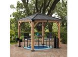 Pavillon Gazebo Rapi Anthrazit/Naturfarben