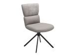 Stuhl Paola Grau/schwarz Sitzfläche 180° drehbar Mikrofaser