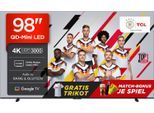TCL Mini-LED-Fernseher "98Q7CX7", Energieeffizienz: E, schwarz, 98, Fernseher, Audio von Bang & Olufsen, Dolby Vision, Smart TV, Apple TV, 4K HDR, Mini-LED-Fernseher
