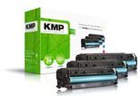 KMP Toner H-T196CMY cyan, magenta, gelb kompatibel zu HP 305A (CF370AM), 3er-Set