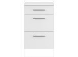 Auszugsunterschrank IMPULS KÜCHEN "Valencia & Tirana", in drei Breiten, Höhe: 72,3 cm", weiß, B:50cm H:72,3cm T:57,6cm, Dekorfolie, Holzwerkstoff, Schränke, Auszugsunterschrank, vormontiert, mit Soft-Close