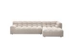 Livetastic , Naturfarben , Textil , Ottomane rechts, L-Form , 324x165 cm , Made in EU , Armteil links ,