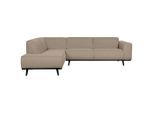 Livetastic , Beige , Textil , Birke , Ottomane links, L-Form , 274x210 cm , Made in EU , Armteil rechts ,