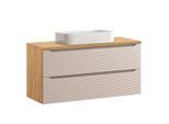 WASCHTISCH 120cm Elora Beige und Holz