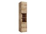 BADEZIMMERSCHRANK Paso mit 2 Türen Kastanien Eiche - 35 x 35 x 160 cm
