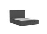 POLSTERBETT Hush mit Stauraum 120/200 cm Anthrazit im Megan Stoff