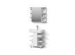 BADMÖBEL-SET Fucino Weiß 2 Teile, Waschbeckenunterschrank und Bad Spiegelschrank