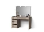 SCHMINKTISCH Imola Greige 120 cm mit LED-Kette