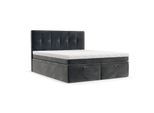 BOXBETT Arivo 200/200 cm Anthrazit im Paros Stoff