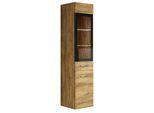 BADEZIMMERSCHRANK Rio mit 2 Türen Braun Eiche - 30 x 30 x 130 cm