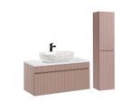 BADMÖBEL 100.4cm Zelie 2er-Set Rose