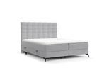 BOXBETT Niro 160/200 cm Hellgrau im Riva Stoff