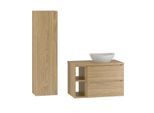 BADMÖBEL 80.6cm Viggo 2er-Set Holz